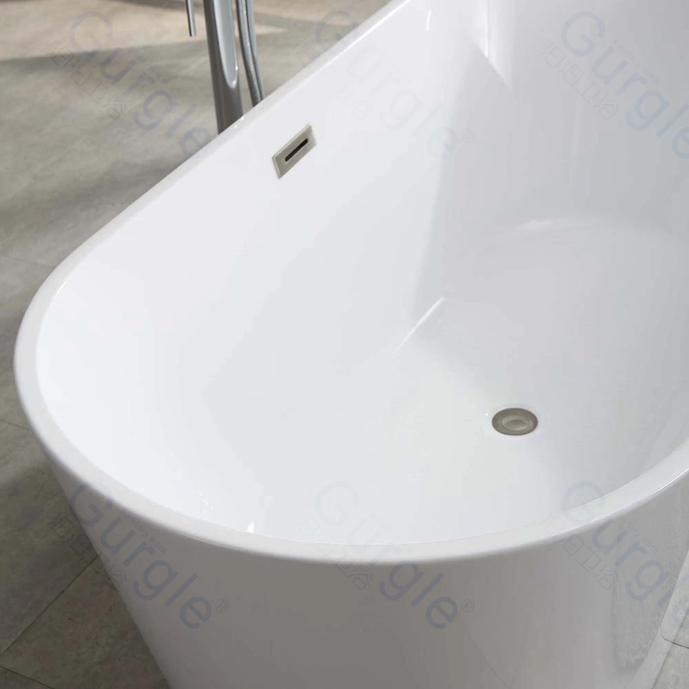 Customized Simple Design Luxury Home Independent Adult Bathroom Soaking Freestanding Sitting Bathtubs Whirlpool Bathtub