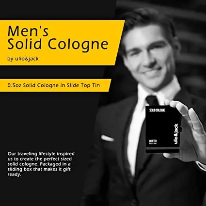 Custom Private label 0.5oz Travel Friendly Tin strong Men's Solid Cologne without alcohol