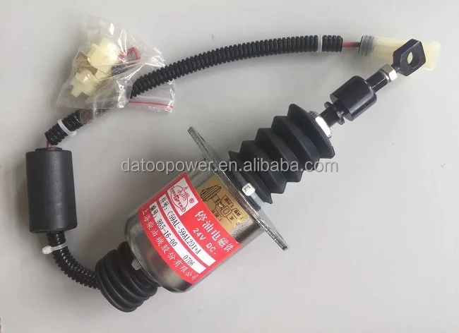Shanghai C6121 Diesel Engine Parts - Fuel Shutoff Solenoid