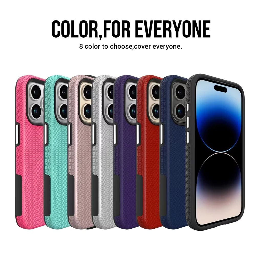 product customizable 3d heat sublimation shockproof 2 in 1 mobile phone case for iphone 16 pro max  17 pro removable  acceptable-8