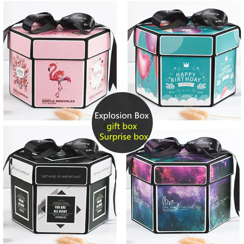 Coffret Cadeau Explosion - Boîte à Surprise Pour Anniversaire, Fête, événement - Modèle MH015 (produit électronique / Gadget à Découvrir)
