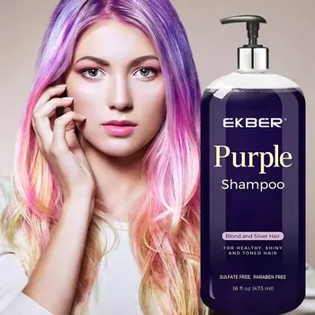 500ML purple shampoo hydration shiny hair lock color color protection shampoo conditioner