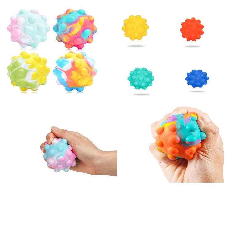 Новое поступление, силиконовая игрушка-головоломка, полиуретановый антистрессовый мяч с пузырьками, 3D антистрессовый мяч