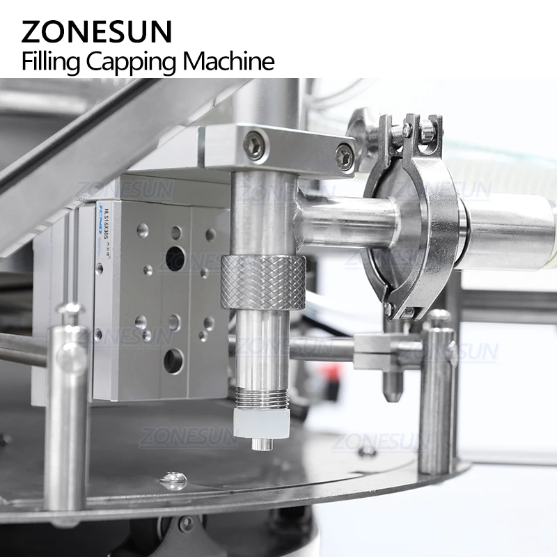 ZONESUN ZS-SVFC1 Automatic Tabletop Juice Cosmetic Serum Rotary Servo Gear Pump Spout Pouch Liquid Filling Capping Machine