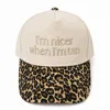 Leopard-print beige logo