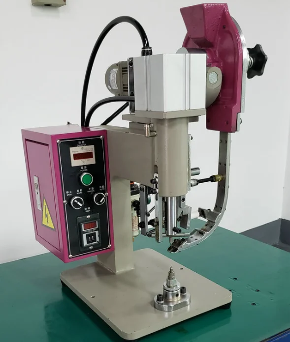 Automatic Press Manual Eyelet Punching Machine for Shoes Belt Handbag Garment