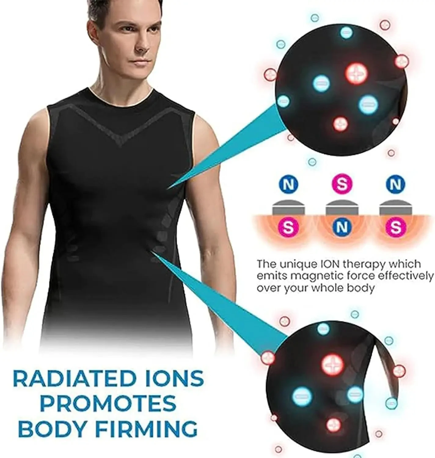 Débardeur de Compression - DEBARDEUR - Version Ionic - Tissu en Soie Glacée - Confortable - Slim