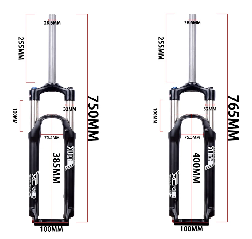 MTBバイク用SR SUNTOURXCRフォークSF15 -XCM-DS-26/27.5/29 TS 215/0