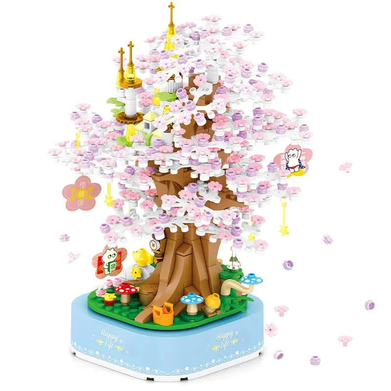 Wekki Sakura Music Box 516002 - 608pcs Building Blocks Set