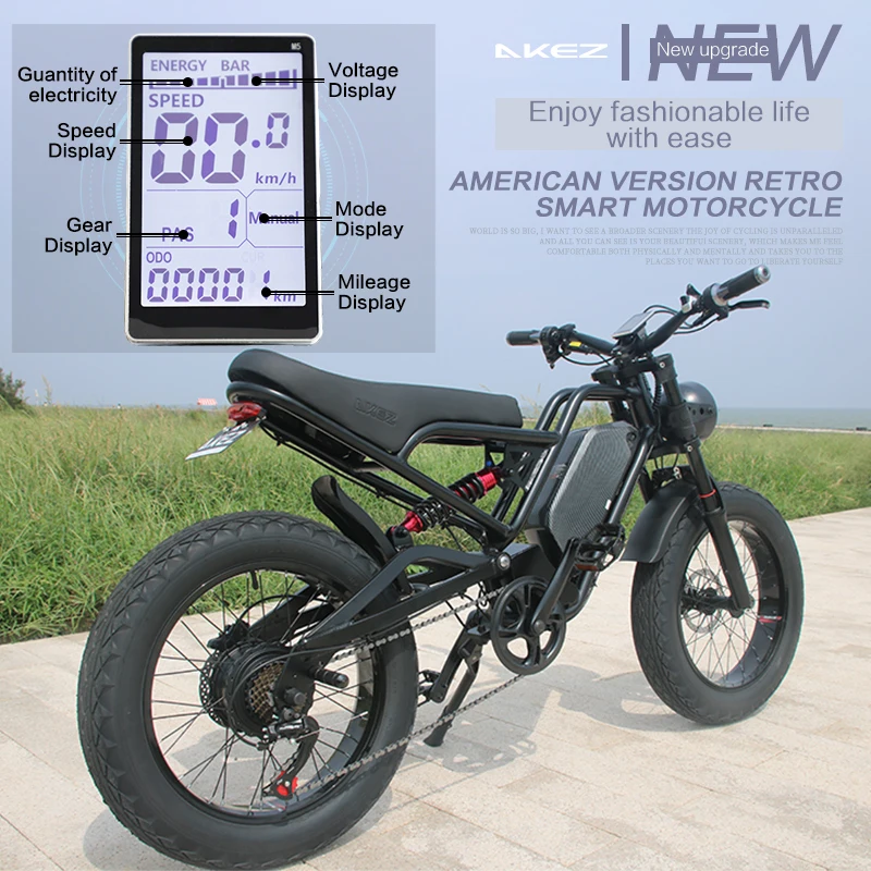 Akez New Energy EU USA Vélo électrique Vélo électrique E-Bike E-bike 500w  750w 1000w Fatbike 1500w Fat Bike Ebike