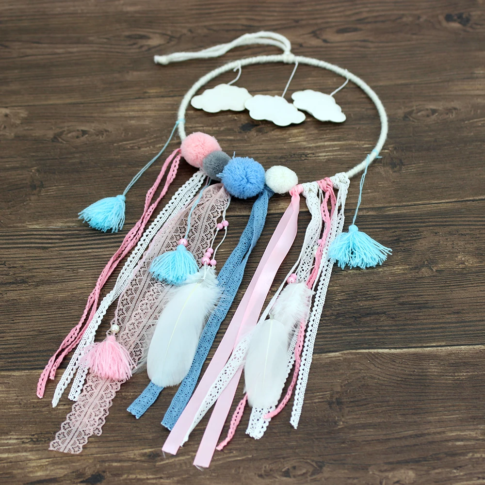 No.44 Wholesale Hy0109 Feather Decoration-handmade Traditional Wind Chimes  Hanging Dream Catcher - Buy White Clouds Dream Catcher,Dream Catcher,Dream 
