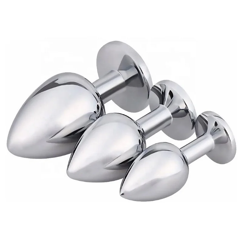 3-Piece Set Pink Crystal Jewel Anal Plug - Stainless Steel Butt Plugs for  Women, 100% Waterproof Anal Sex Toys