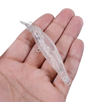 Wholesale Blank Transparent Lure Body 15.8g/10.9cm Minnow Stainless Steel Live Bait Powdery Category – Minnow – view 2