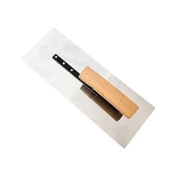 Industrial Grade Stainless Steel Squared Trowel Bricklayer Tool with Thickened Mud Board Cement Mortar Scraper Polishing Knife