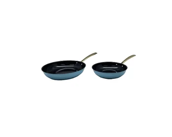 24/28cm Stainless Steel 304 Blue Non-Stick Frying Pan