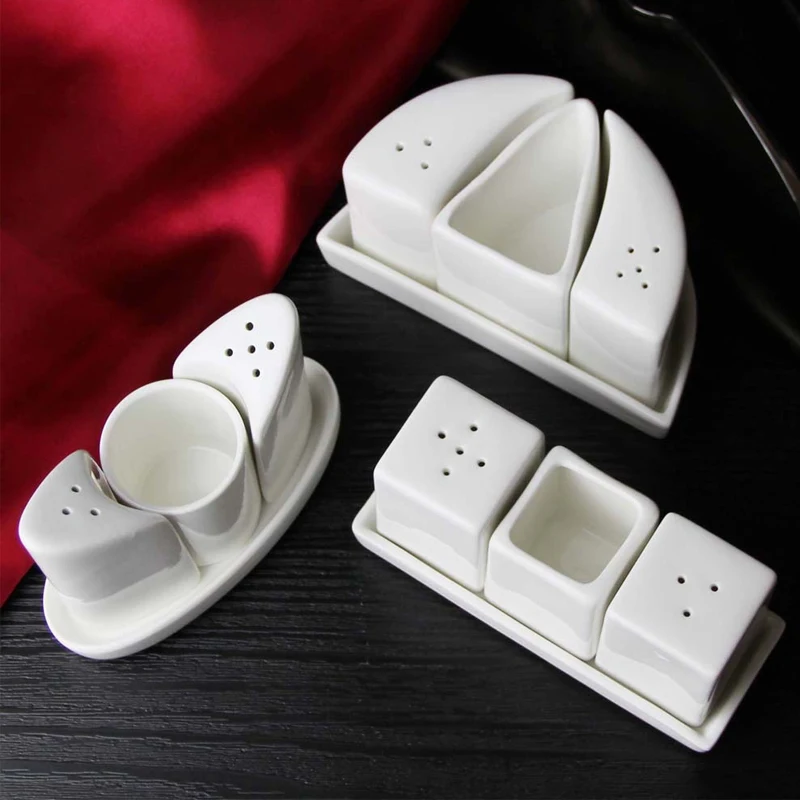 Salt and Pepper Shakers White Porcelain Shakers by KinaCeramics Salt and Pepper Shakers White Porcelain Shakers by KinaCeramics