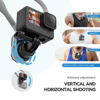 Telesin New Technology Magnetic Silicone Neck Holder 2.0 for Go Pro 13 / DJI / Insta360 Cameras Neck Hanging Bracket Mount detail image