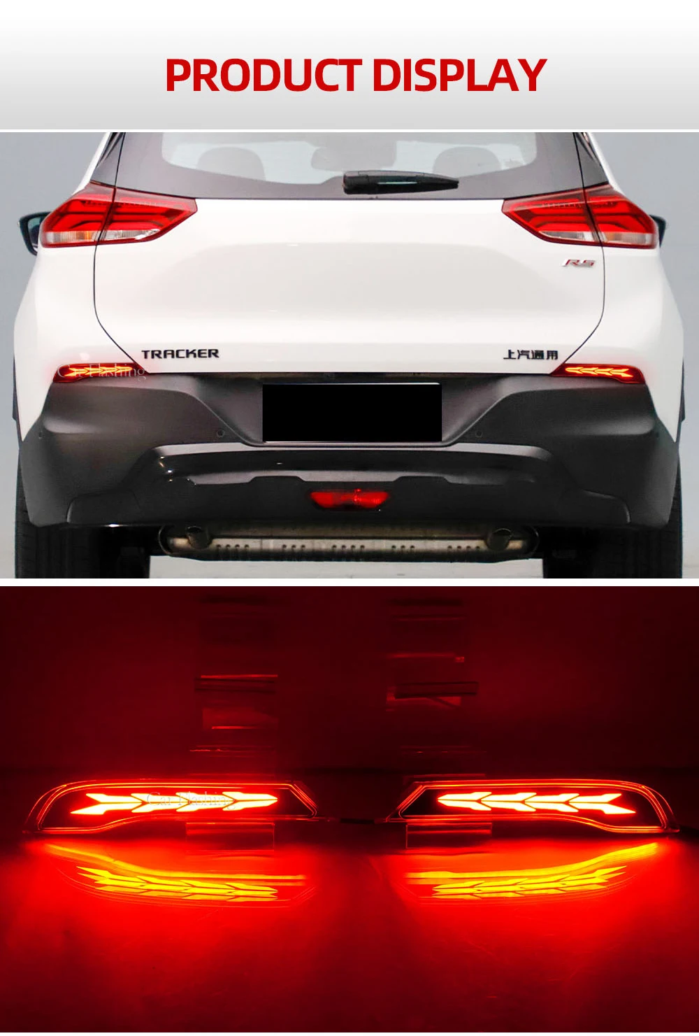 Car Led Rear Bumper Reflector Tail Lights For Chevrolet Trax 2020 2021 ...