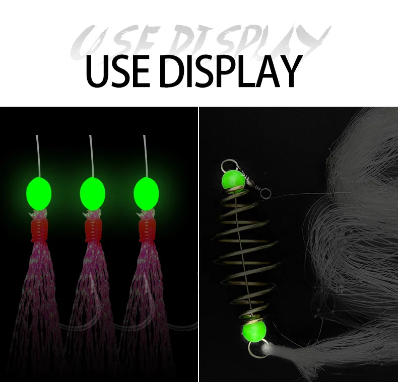 Soft And Hard Glow Bead Fishing Green Color Special Lumo Bead Oval