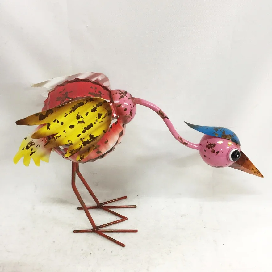 Cartoon-style Metal Bird figurine