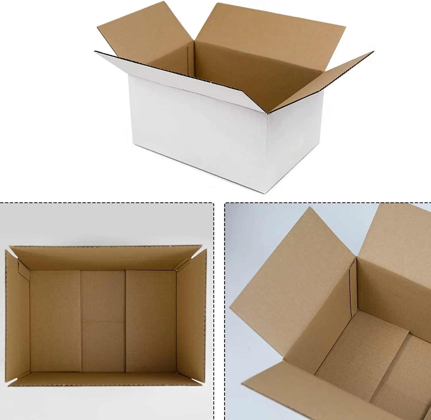 Manufacture White Shipping Carton 10x7x5 Inches Small Corrugated