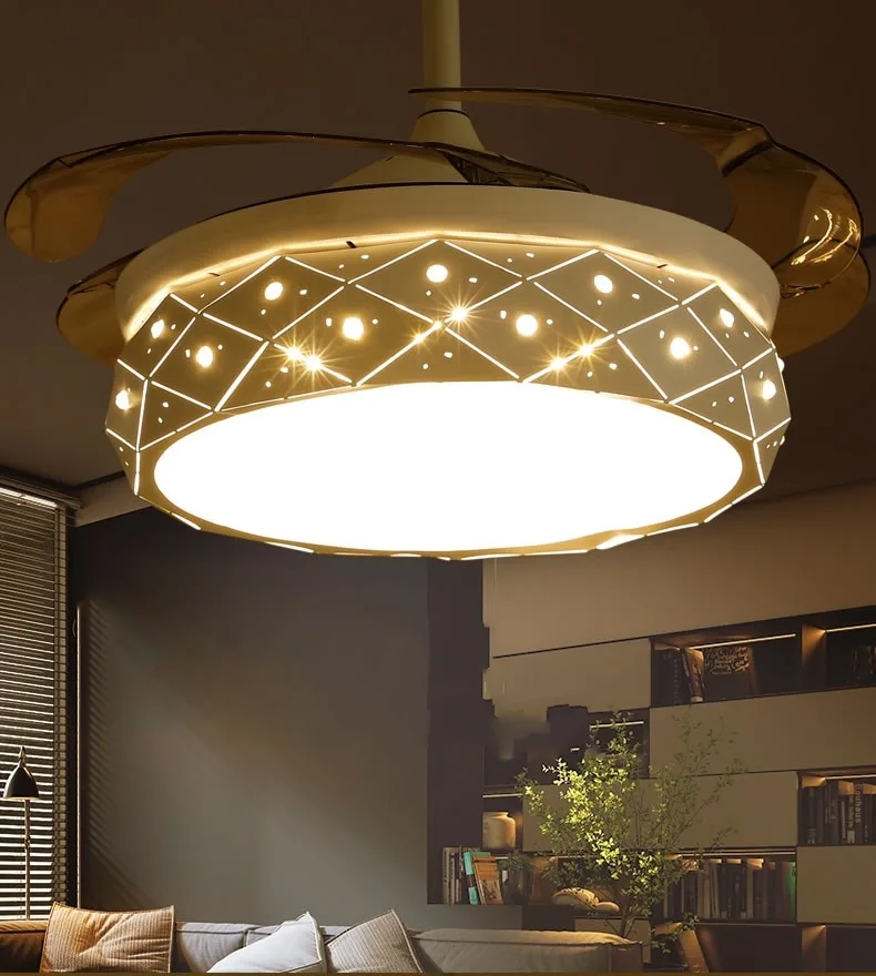 42" Dimmable Fandelier Ceiling Fan with Light Color Change Chandelier Ceiling Fan with Remote