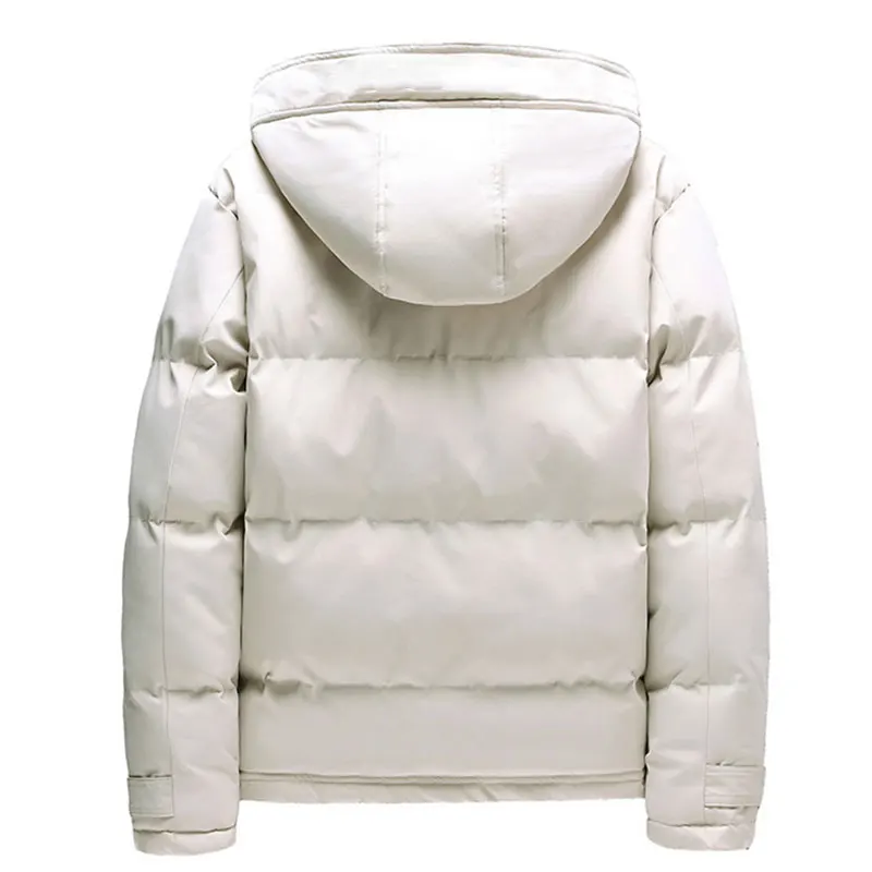 Men's Puffer Jacket For Winter Outdoor Wear With Hood_voghion.com