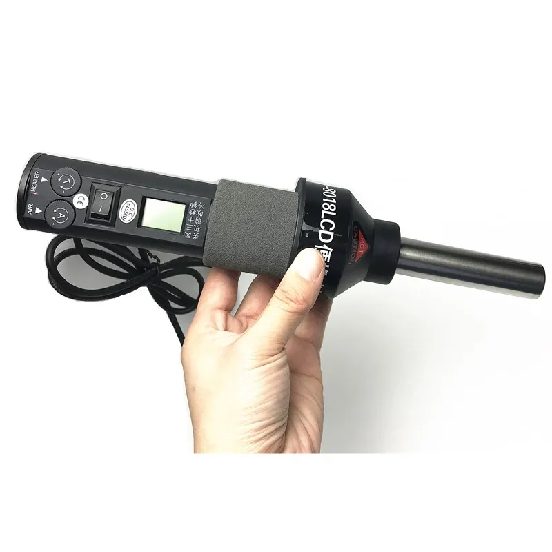 Portable Hot Air Gun Adjustable Temperature Heat Gun 200W LCD Digital  Display Electrical Heat Tool with 9 Tuyere