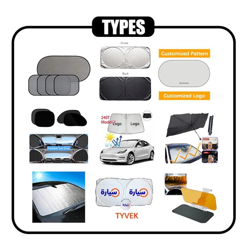 Retractable UV Sun Visor In Spanish Shield For Car Front Window Sunshade Protector With Interior - Foto 7