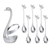 silver swan base with 6spoon