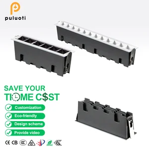 Modern Indoor Recessed LED Grid Spotlight with Aluminum Construction High CRI 97 15/24/36/55 Beam Angles IP20 10-Year Warranty