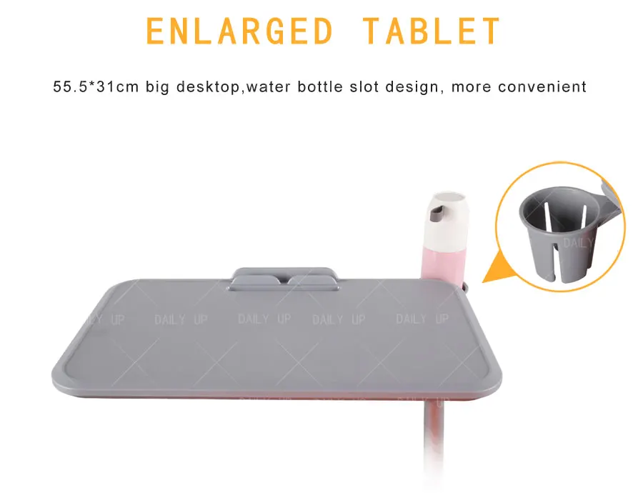 Multi-Functional Swivel Training Chair With Tablet Adjustable Student Chair With Large Book Holder For School Classroom