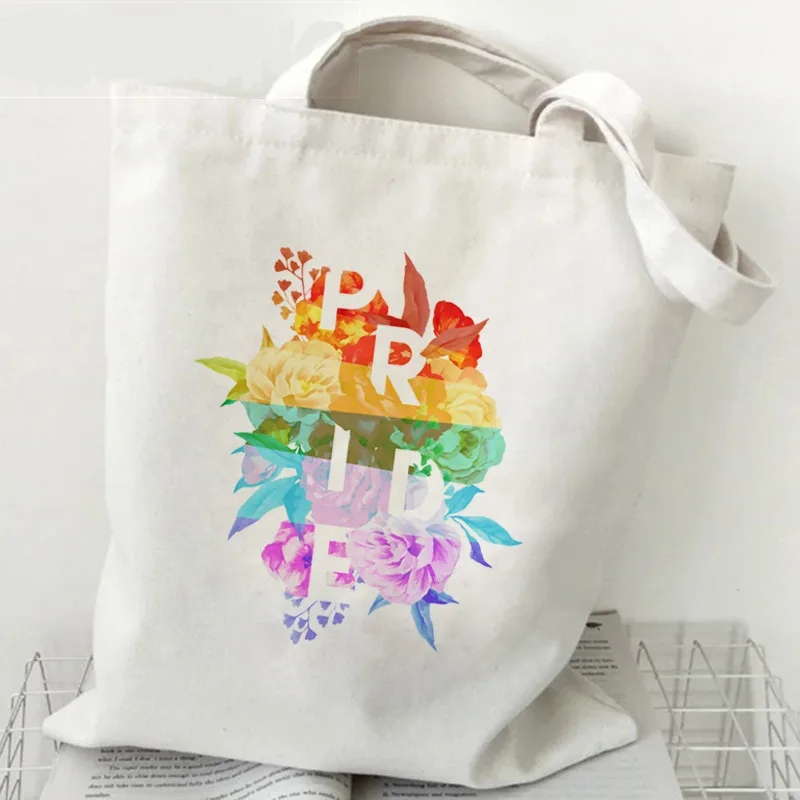 LGBTQ+ Pride Tote, Custom Painted Tote Bag, LGBT Pride Gift Bag