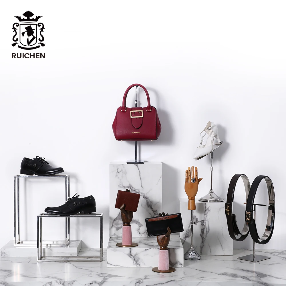 Source Luxury Retail Shops Counter Display Set For Shoes Wallet