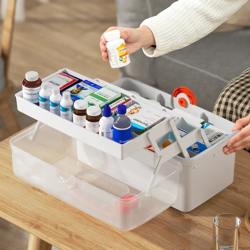 Wholesale Medicine Box for Travel Pill Organizer for Home big capacity  Emergency Medecine box Portable medicine cabinet From m.