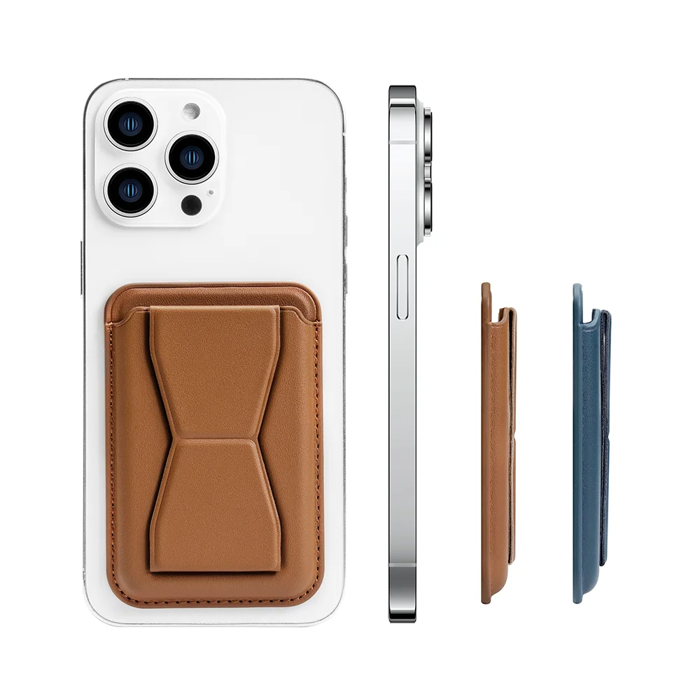 Pu Leather Phone Wallet Card Holder Stand Credit Card Holder