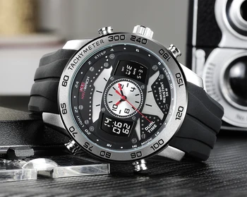 2024 New Watch Multi functional Dual Display Large dial Sports Fashion Fully Automatic Electronic Watch