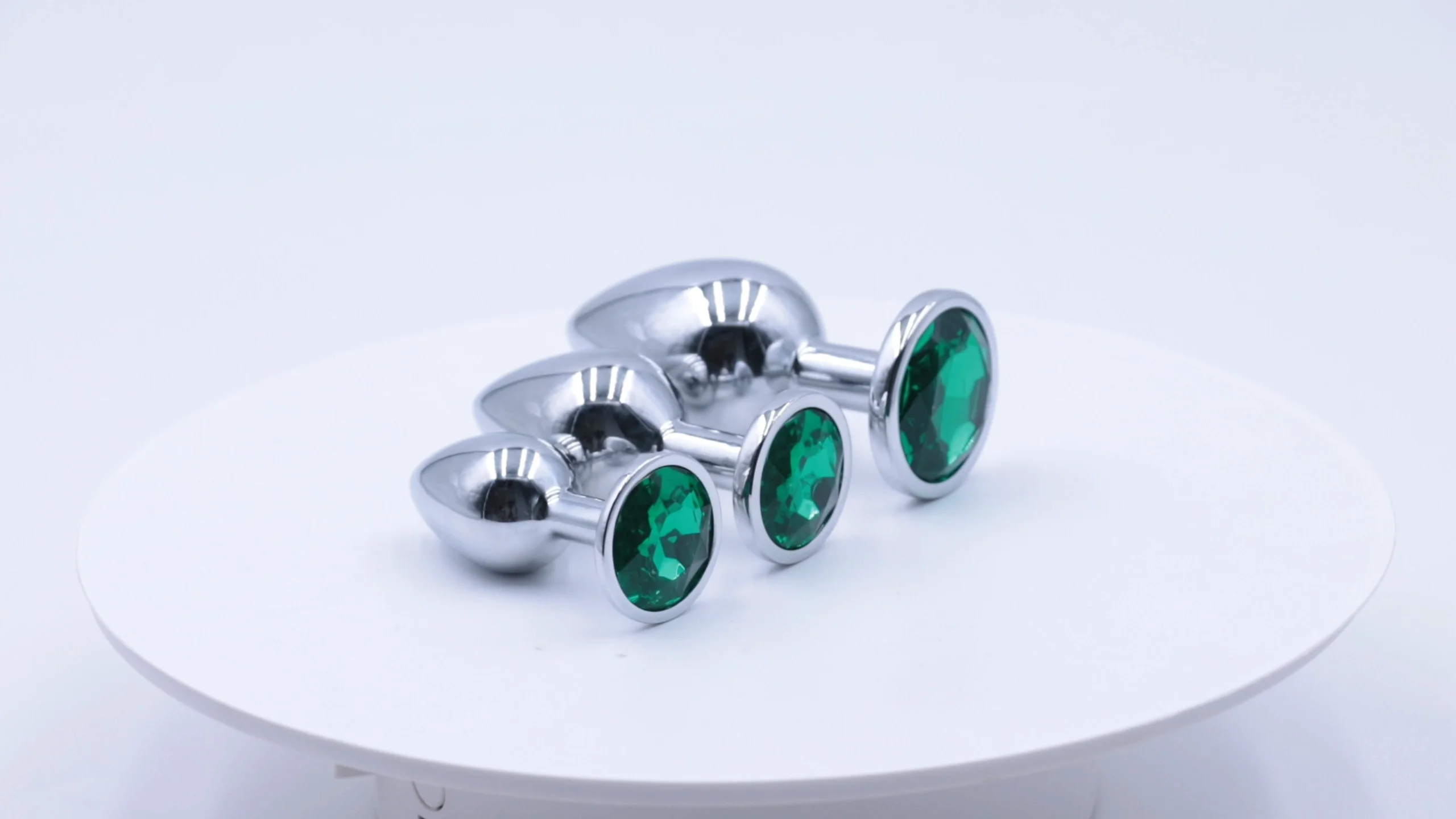 Intimate Metal Anal Plug With Crystal Jewelry Smooth Touch Female Butt ...