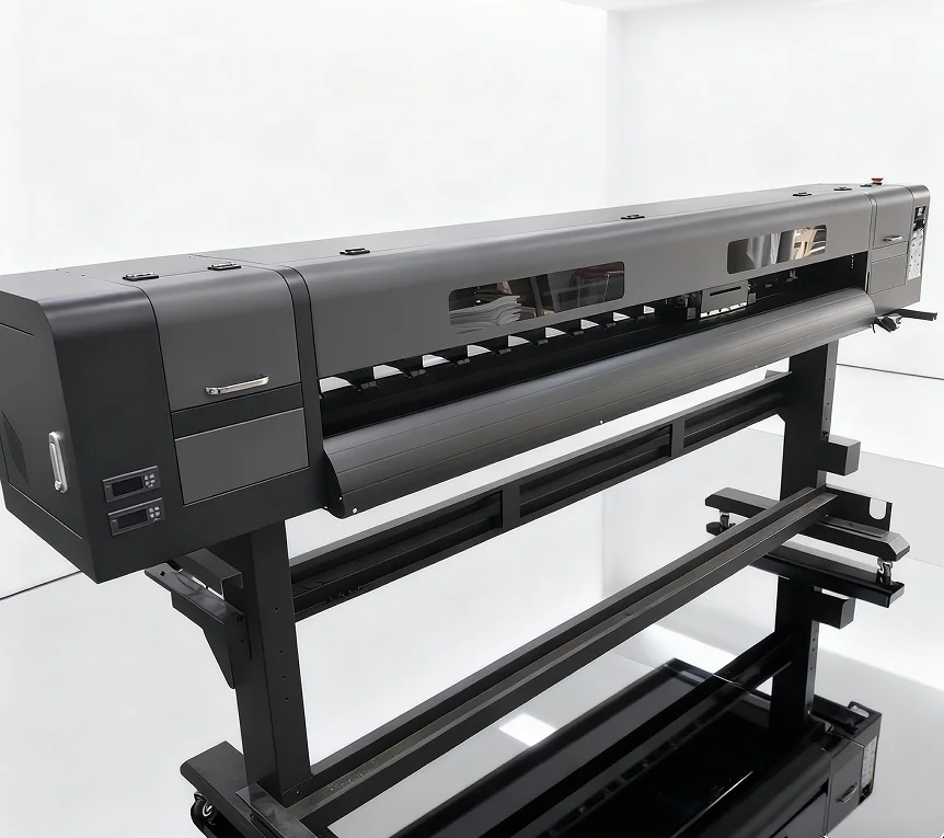 Low Cost New Roll to Roll Flex Egg Sticker & Clothes Printer with 1.8m Width 2x for I3200 Printheads Sublimation Ink