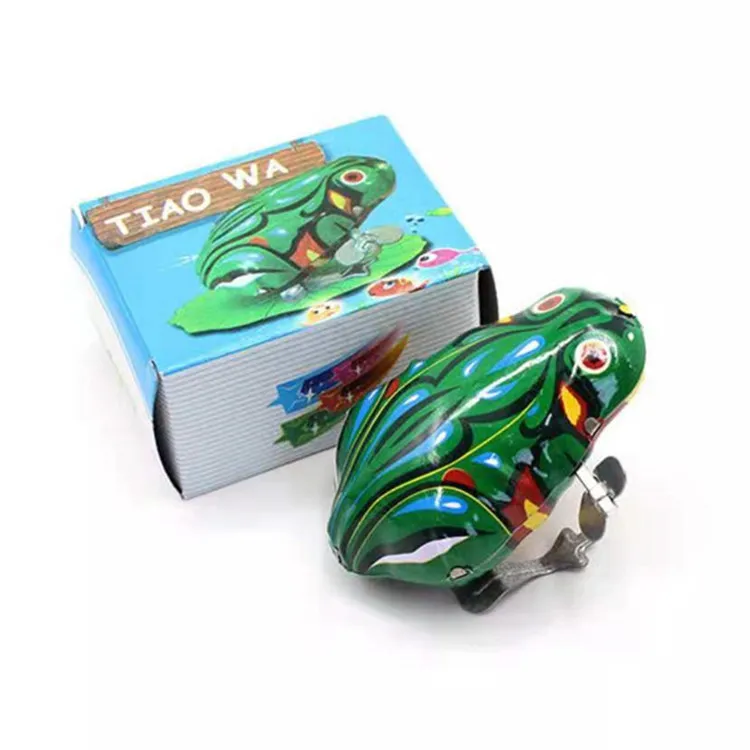 Детские Классические Обучающие жестяные заводные игрушки прыгающая лягушка винтажная игрушка для