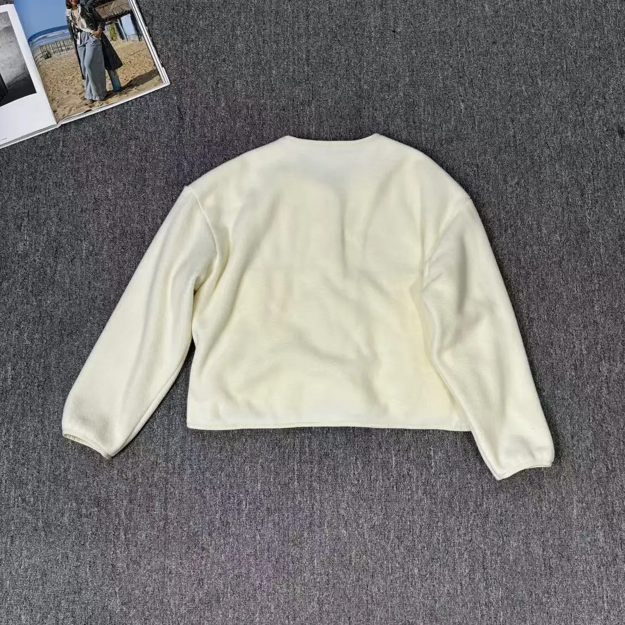 Five color chest with label, single breasted, fashionable and versatile, thick long sleeved jacket, top, women