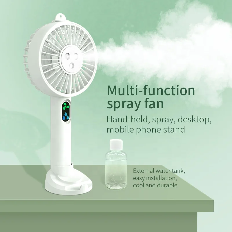 Top Seller C350 Newest Customize LOGO Neck Fan With Rechargeable Battery Cool Mist Mist Fan Humidifier Fan