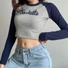 In Stock Gray Women's Crop T-Shirts