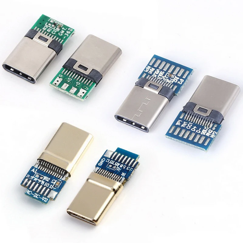 Male Female Socket Receptacle Adapter to Solder Wire & Cable 24P PCB ...