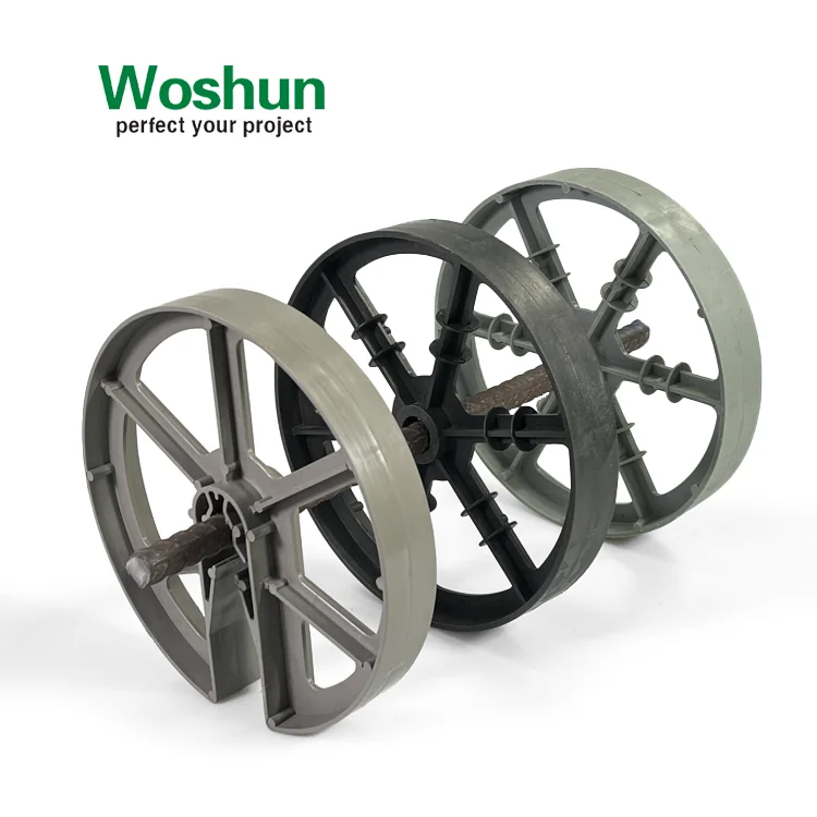 Woshun 5/8"- 4-1/2" 15mm-115mm Plastic Lock Wheel Spacer Rebar Wheel Spacers Pile Cage Lok Wheel Spacer Fit Rebar Chair #3 to #9