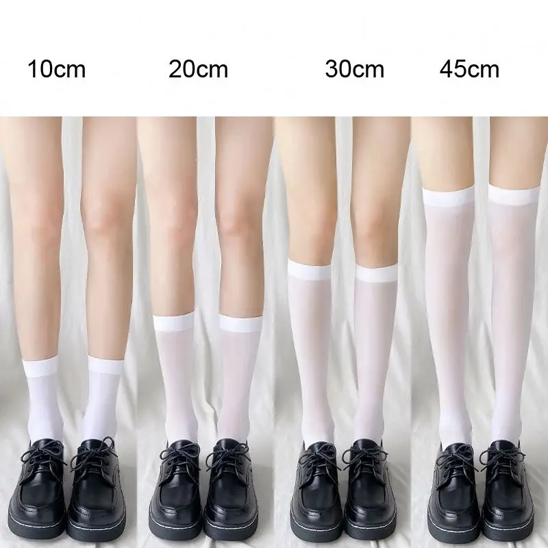 Высококачественные новые дизайнерские сексуальные нейлоновые носки белые чулки