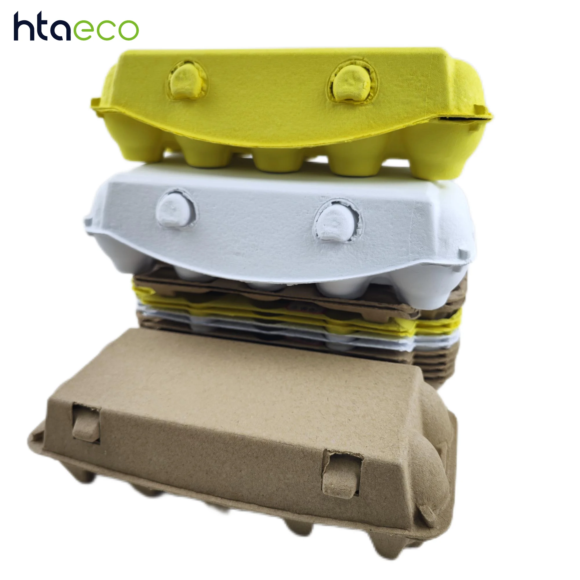 Eco-friendly Disposable Biodegradable Recycling Pulp Packaging 6/8/12 Pack Egg Carton  Salted Tray Holder Molded Pulp Box