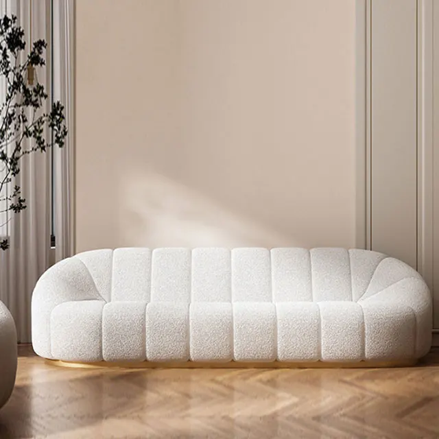 Luxury White New York Armchair Sofa Comfortable Velvet Living Room Sofas