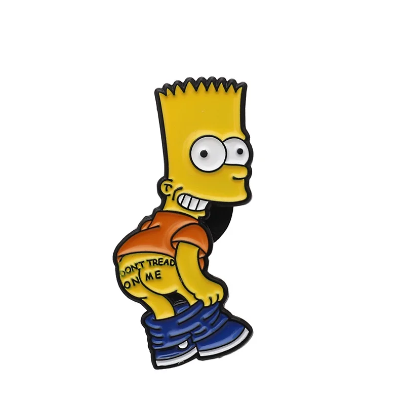 Assorted Badges Brooch Bulk Funny Button Set Lapel Custom Soft Enamel Metal Cartoon Pin for the Simpsons Backpack Cloths Hat