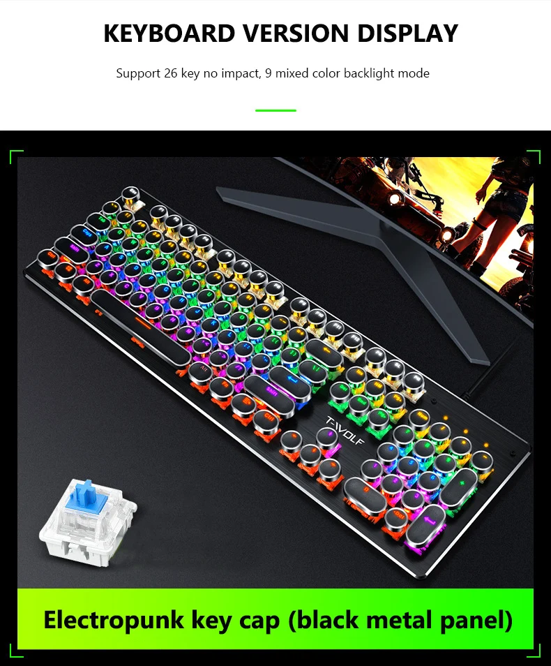 T70 RGB Mechanical Keyboard: Light Up Your Game